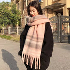 2025 Hot  Luxury Winter Thick Warm Scarf Women Cashmere Shawl and Wraps Pashmina Neckerchief Bufanda Female Long Tessel Echarpe