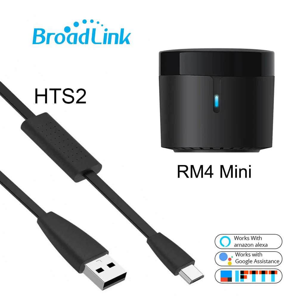 Broadlink RM4 Mini HTS2 IR Remote Controller Air Conditioning TV Set-top Box Temperature Humidity Sensor for Google Home Alexa