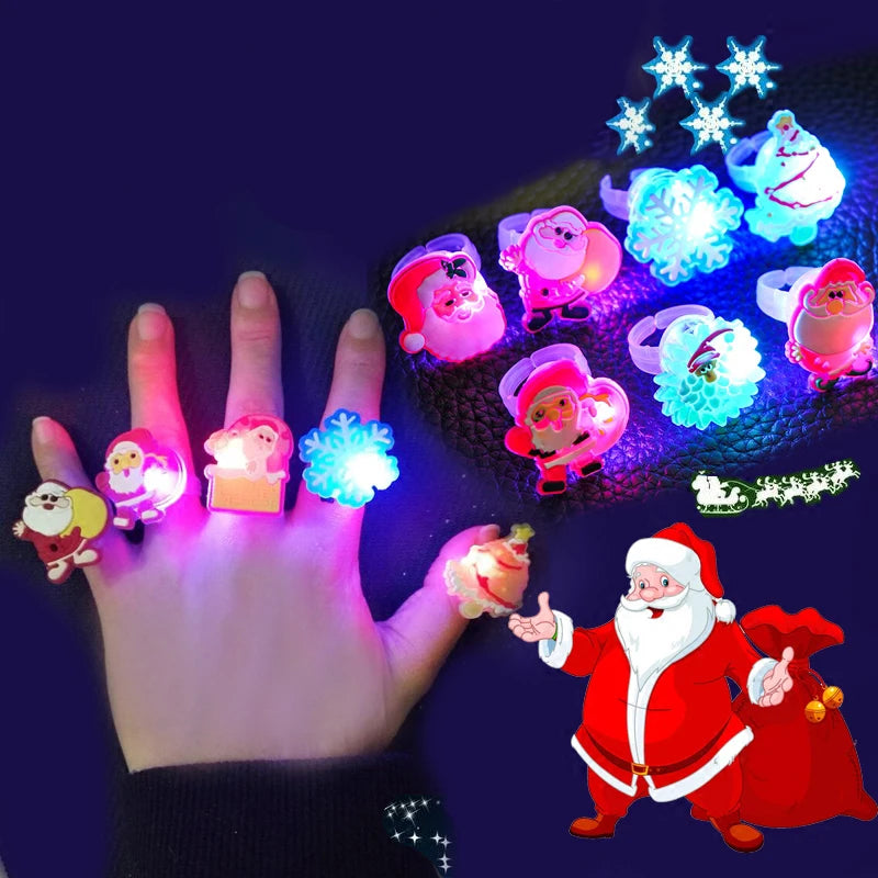 10/20PCS Glowing Ring Toy Kids Gift Birthday Party Favor Gift Friends Guest Giveaways Carnival Christmas Gifts Children Pinata