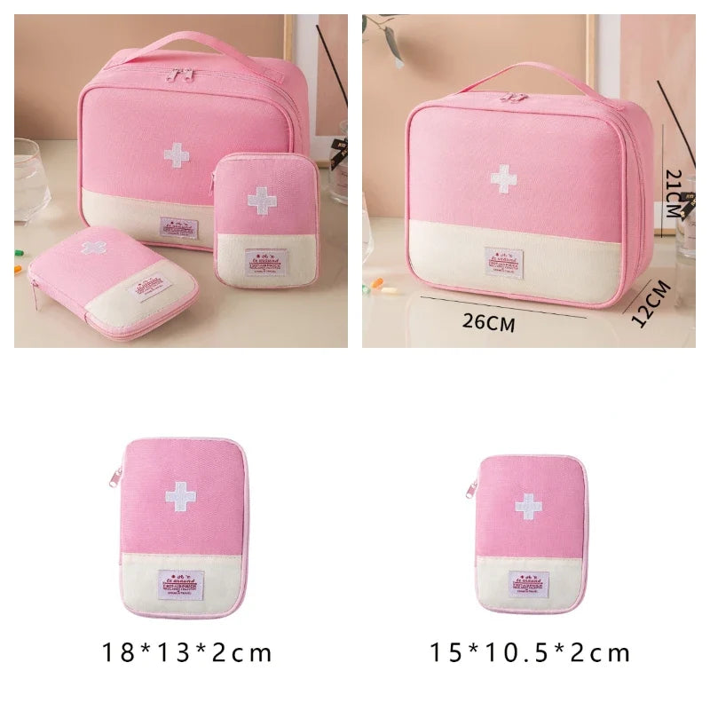 3PCS Portable Medical First Aid Kit Organizer Travel & Emergency Storage Bags