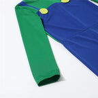 Boy Red & Green Game Jumpsuit Costume with Hat, Beard & Gloves