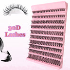 DIY Eyelash Extension Kit Individual Lashes Cluster Mix Lash Clusters with Lash Bond and Seal and Lash Accessories