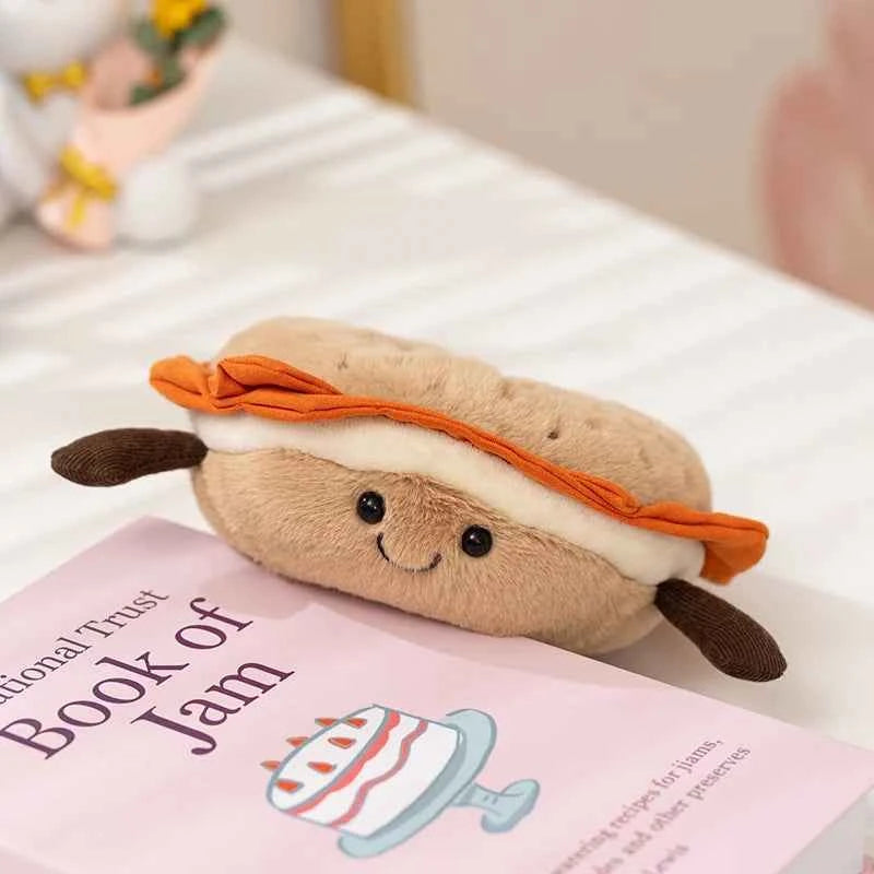 Cute Dessert Series Plush Toy Stuffed Food Cake,Egg Tart,Waffle,Pancake,Macaron,éclair Soft Doll Home Decor Gift for Children