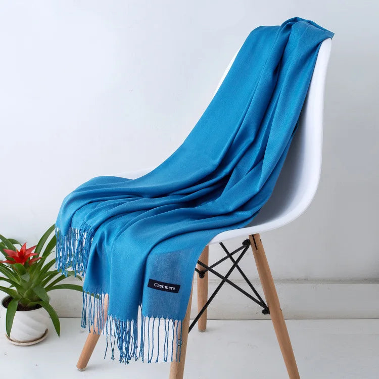 Fashion Solid Scarf Women Cashmere Soft Winter Warm Scarves Hijab Female Long Headband Shawl Wraps Bandana Foulard 2022 Echarpe