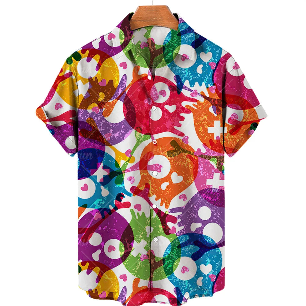 Men's Designer Hawaii Shirts Short Sleeve Collar Top Fashion Streetwear 3d Printed XS-5XL Hiphop Casual Vintage Clothing