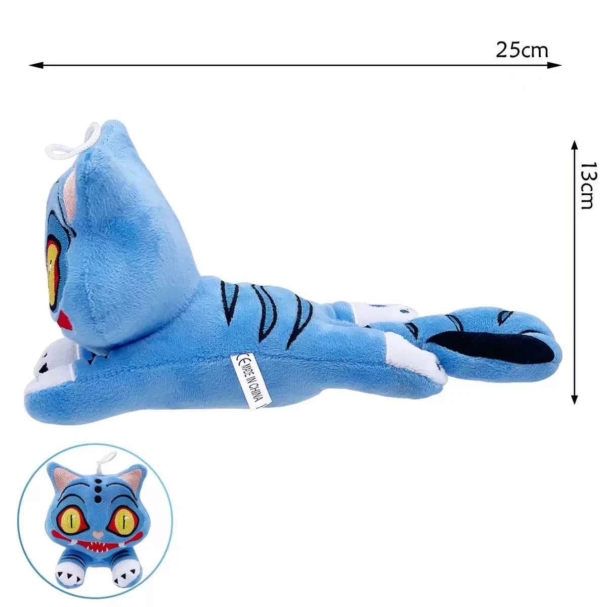 New hot Anime Hunters Plush Cute Purple Tiger Black Hat Magpie With 3 Eyes Monster Hunt Girl Group Stuffed For Fans Gifts