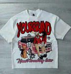 Y2k Harajuku Streetwear Men and Women Short Sleeved Fashion New Cartoon Print Design Shirt Retro Hip Hop Trend Oversized T-Shirt