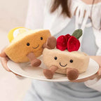 Cute Dessert Series Plush Toy Stuffed Food Cake,Egg Tart,Waffle,Pancake,Macaron,éclair Soft Doll Home Decor Gift for Children