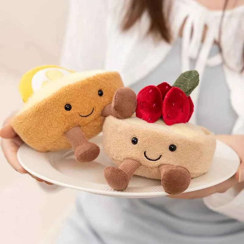 Cute Dessert Series Plush Toy Stuffed Food Cake,Egg Tart,Waffle,Pancake,Macaron,éclair Soft Doll Home Decor Gift for Children