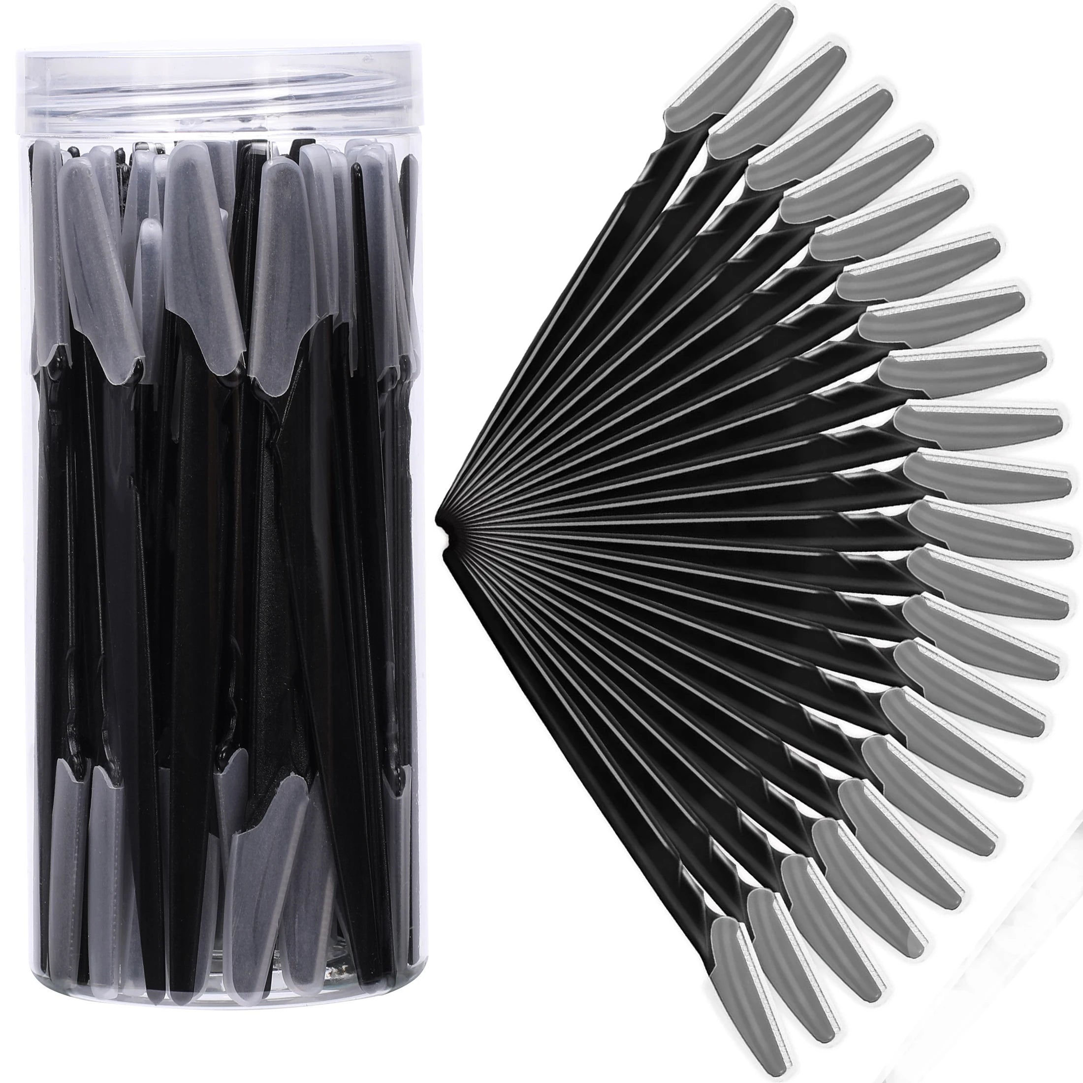 5/10/30/40 Pcs Eyebrow & Face Razor Set for Women and Men – Precision Hair Trimmer & Shaver with Protective Cover | Safe Facial Hair Remover