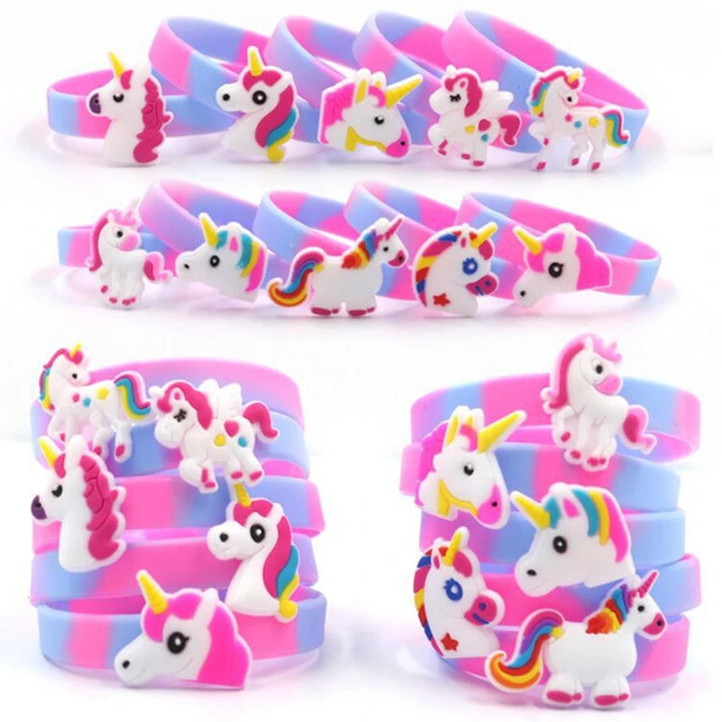 10/20PCS Unicorn Bracelet Kids Birthday Party Gifts Girl Unicorn Party Favor Gifts Kids Giveaways Wedding Party Gift Bag Filler