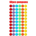 Children Counting and Sorting Toy with Pom Poms and Tweezers Set