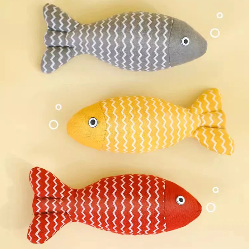 Catnip Fish Toy – Interactive Plush Simulation Fish for Cats & Kittens