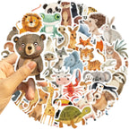 50pcs Cute Book Paintings Animals Stickers Aesthetic Decal Water Bottles Helmet Luggage Skateboard Cute Graffiti Sticker