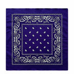 70CM Oversized Hip Hop Amoeba Cashew Cotton Square Bandana Scarf Headband Black Paisley Gifts For Men/Boys/Girls