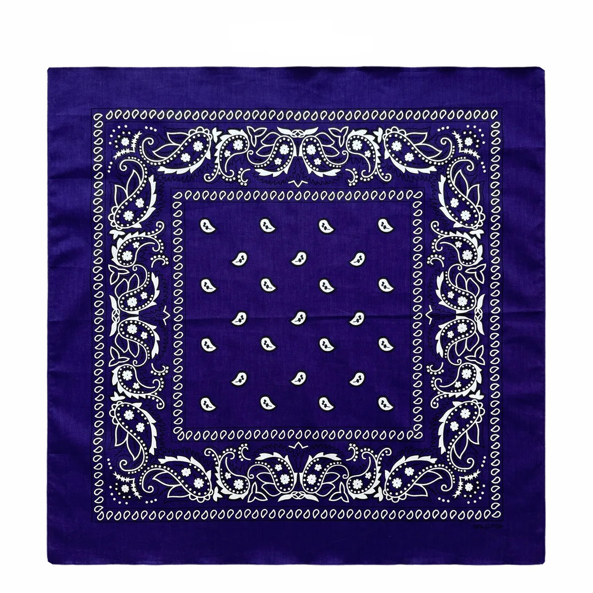70CM Oversized Hip Hop Amoeba Cashew Cotton Square Bandana Scarf Headband Black Paisley Gifts For Men/Boys/Girls