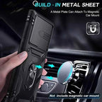 Case For Samsung S26 Ultra S25 S24 S23 Plus S25 FE A57 A56 A37 A36 A17 A16 5G Heavy Duty with Camera 360 Degree Kickstand Cover