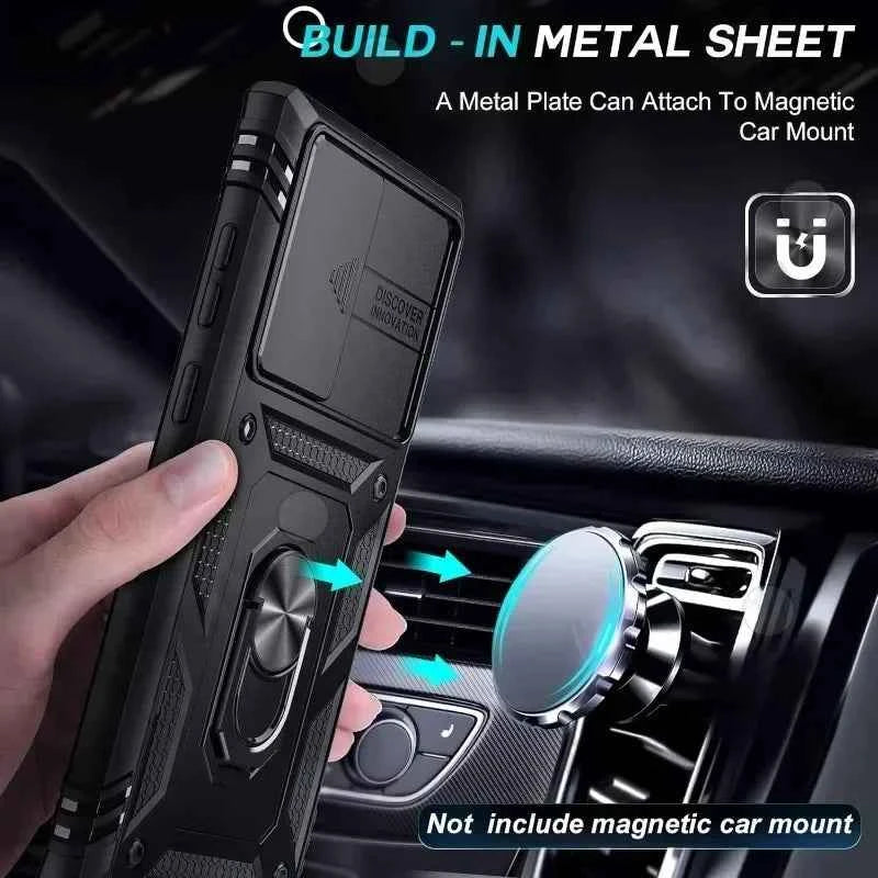 Case For Samsung S26 Ultra S25 S24 S23 Plus S25 FE A57 A56 A37 A36 A17 A16 5G Heavy Duty with Camera 360 Degree Kickstand Cover