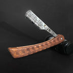 Professional Wooden Handle Shaving Razor for Men – Replaceable Blade Barber Razor | Vintage Straight Edge Shaver & Grooming Gift