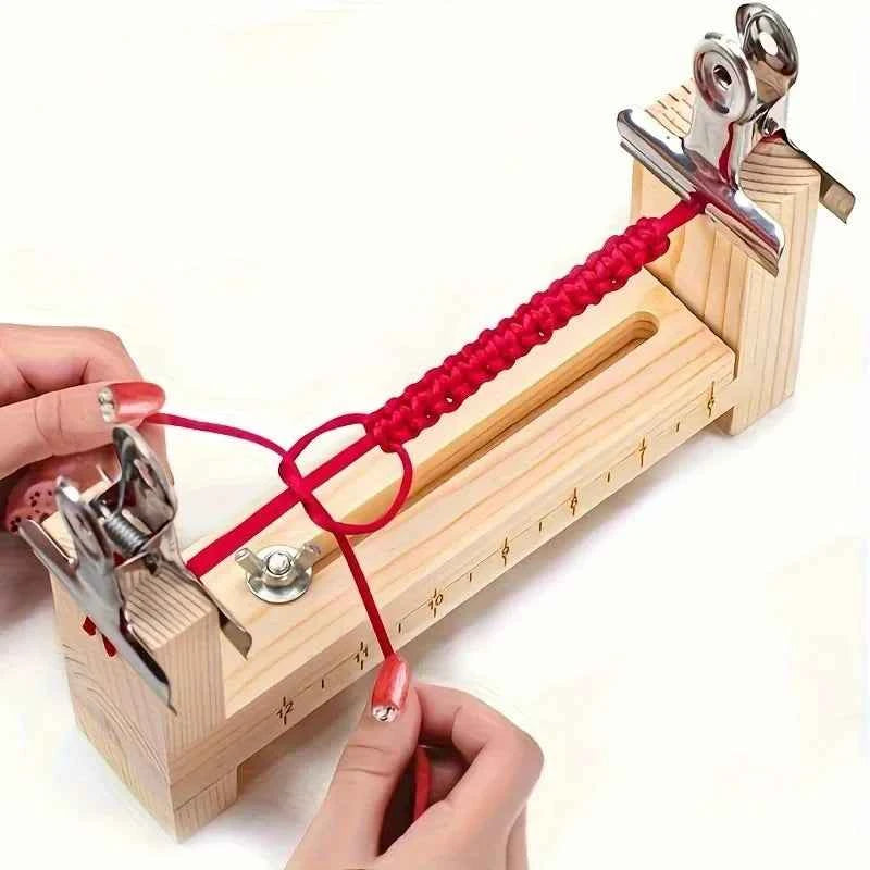 1 Set Adjustable Paracord Bracelet Making Kit, U-Shaped Wooden Frame, DIY Jewelry Crafting Tool, Ideal for Hobbyists