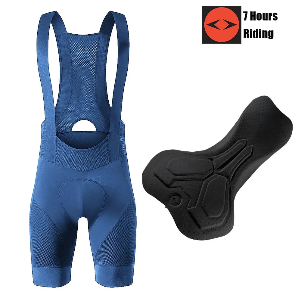 YKYWBIKE Men's Cycling Bib Shorts Italy Elastic Interface 7 Hours Paded Riding Pro Tihgt Bicycle Bib  Road Bike Cycling Shorts