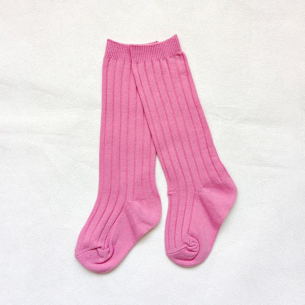 Spainish Children Socks Stripe Boys And Girls Cotton Sock Breathable Knee High Baby Long Socks School Uniform Socks 0-7Years