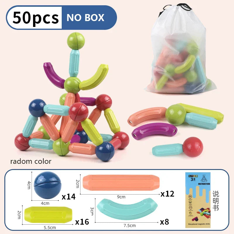 Magnetic Constructor Blocks STEM Building Set for Creative Kids