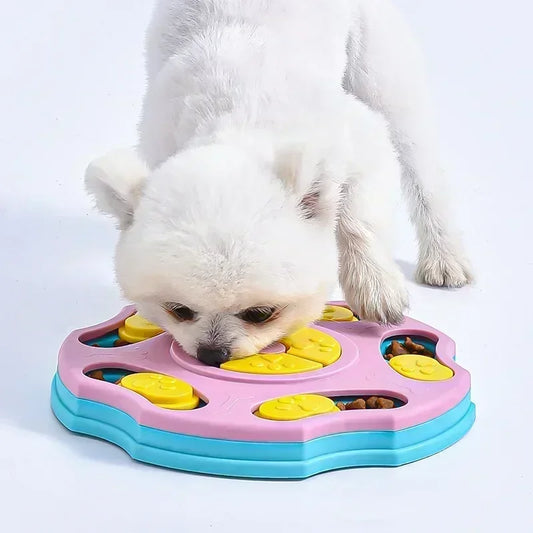 Dog Puzzle Slow Feeder Toy – Interactive IQ Food Dispenser