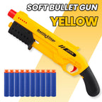 New Outdoor Kids Soft Bullet Blaster Manual Foam Dart Launcher Battle Toy Gun with Safe Ammo Multi-Color Options for Children's