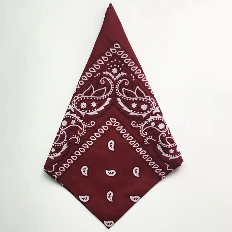 1/4/9pcs Men Women Bandana Hairband Cowboy Mens Biker Sports Headwear Wrist Hairwrap Single Sided Head Wrap Scarf Paisley