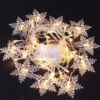 New Year LED Snowflake Curtain String Lights Indoor Halloween Light Wedding Home Party Xmas Lamps Eave Christmas Decoration