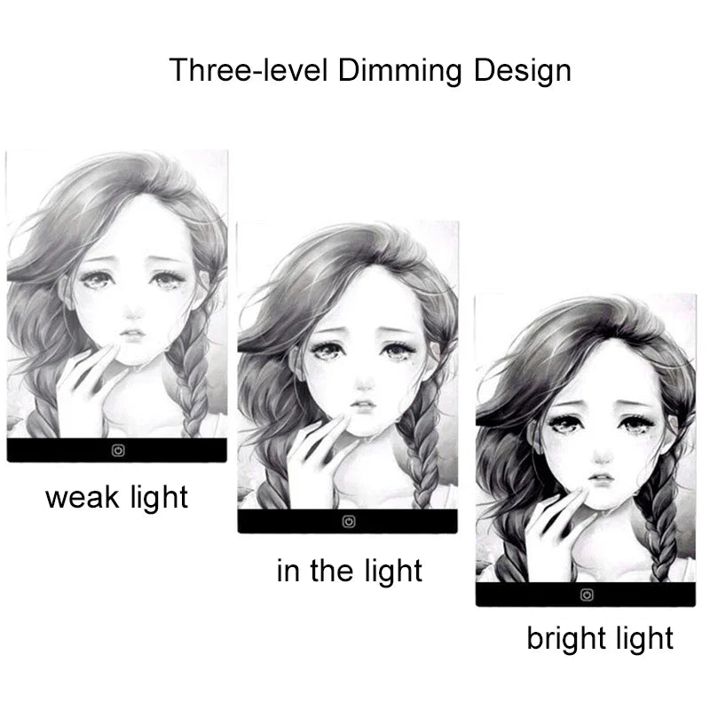 LED Drawing Copy Pad 3-Level Dimmable Light Tracing Board for Kids