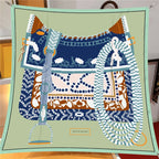 Brand Silk Scarves Colour Horse 100% Silk Scarf Women Shawls Luxury Design Hijab Scarf Fashion Square Scarves Neckerchief