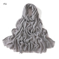 180*65cm Tie-dye Crinkle Rayon Hijabs for Women Muslim Scarf Shawls Plain Ladies Breathable Headband Femme Turban Ramanda