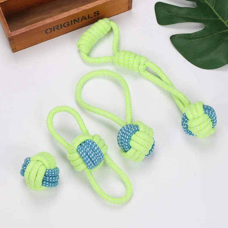 Pet Dog Toys for Large Small Dogs Toy Interactive Cotton Rope Mini Dog Toys Ball for Dogs Accessories Toothbrush Chew Puppy Toy - WTN Essentials 