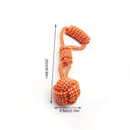 Durable Dog Rope Ball Toy for Interactive Tug and Chew Play