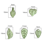 50/100Pcs Acrylic Green Leaf Spacer Charms Beads For DIY Pendant Keychain Necklace Bracelet Jewelry Making Crafts Accessories