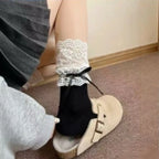 Korean Sexy Lace High Stockings Women Girls Thigh High Over The Knee Stockings Lolita Ladies Girls Boot Socks чулки 스타킹