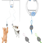 Electric Automatic Interactive Cat Toy USB Rechargeable Fluttering Butterfly Feather Wand for Indoor Enrichment And Stimulation