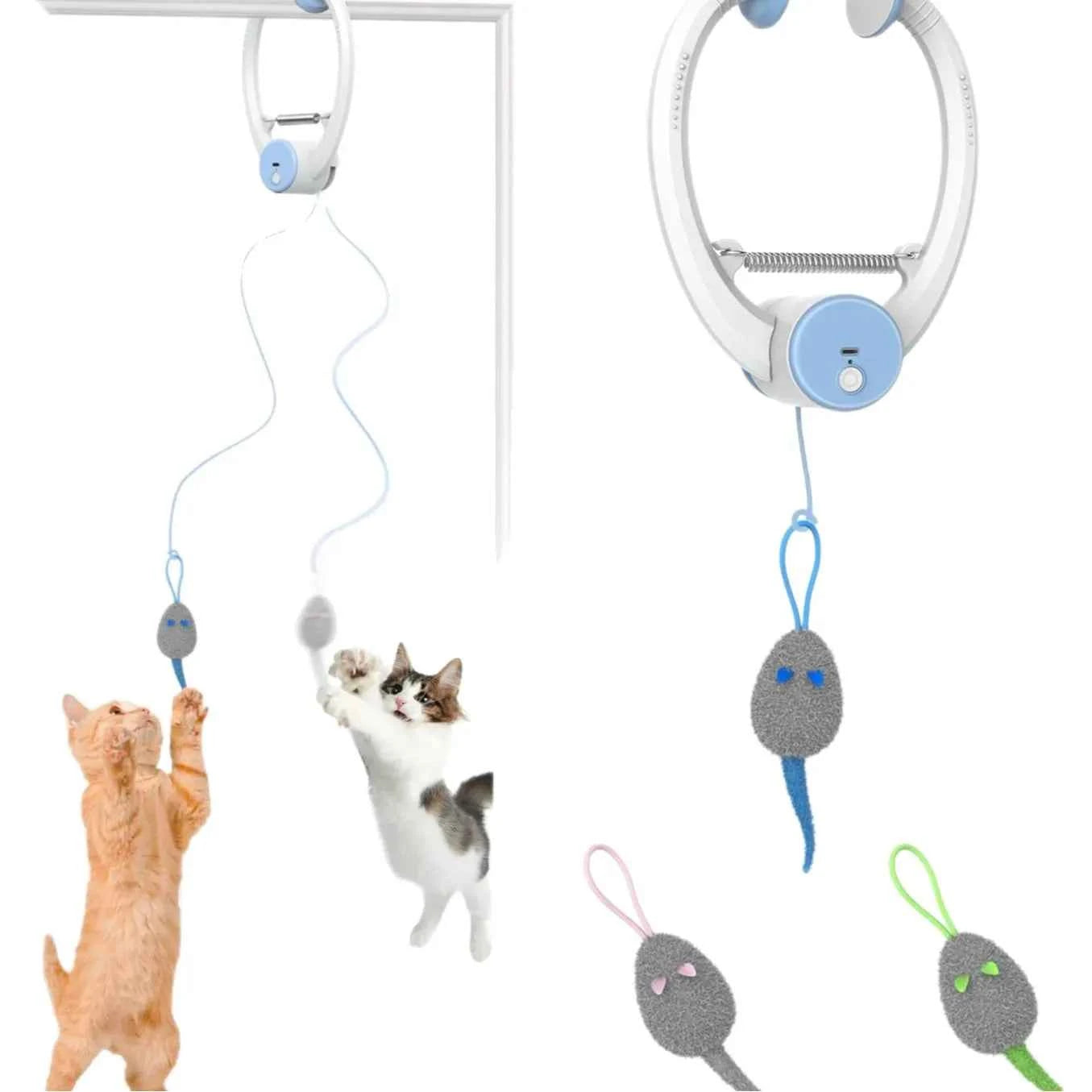 Electric Automatic Interactive Cat Toy USB Rechargeable Fluttering Butterfly Feather Wand for Indoor Enrichment And Stimulation