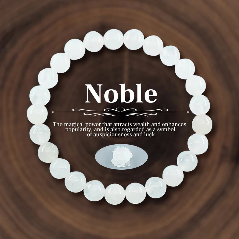 8mm Natural Stone Beaded Bracelet for Women Men Amethysts Crystal Quartzs Agate Tiger Eye Elastic Bangles Good Luck Jewelry