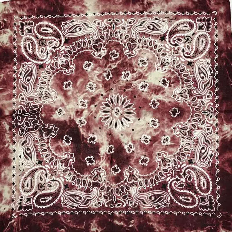 New Fashion Hip Hop 100% Cotton Bandana Square Scarf Gradient Color Paisley Headband Printed For Women/Men/Boys/Girls