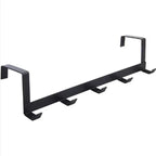 5-Hook Over-the-Door Organizer Rack – Home & Bathroom Hanger for Clothes, Coats, Hats, Towels, Kitchen Accessories
