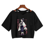 Demon Slayer T Shirt Nezuko Tshirt Women Kimetsu No Yaiba Crop Top Tees Japanese Anime Tanjirou Kamado Tops Manga T-shirt Female