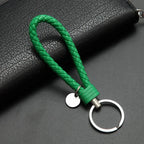 Stylish PU Leather Braided Woven Keychain Bag Pendant - A Perfect Gift for Men and Women!