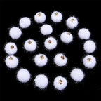 20pcs Plush Fur Covered Ball Beads Charms Multicolor Pompom Pendant For DIY Jewelry Making Necklace Bracelet Earring Accessories