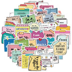 50Pcs Cute Motivational Words Test Stickers Inspirational Decals for School Teacher Student Stationery Notebook Diary Sticker