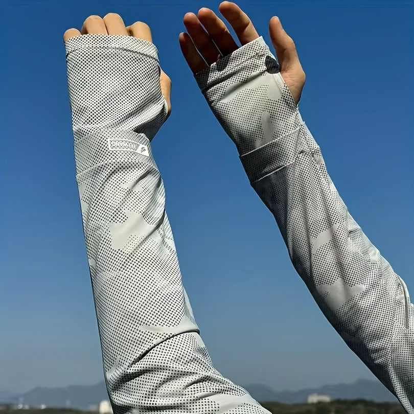 UPF50+ Cooling Arm Sleeves Loose Fit Sun Protection UV Cover for Men Women Driving Cycling Sports Accessories Cycling Uv Sleeve