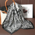 2025 Silk Shawl Print Headscarf Cat Hair Wrap Neckerchief Female Satin Square Scarf For Women Headband Foulard Hijab Bandana