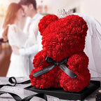Artificial Flower Eternal Rose Teddy Bear for Mom Mother's Day Birthday Valentine's Day Anniversary Gifts &Artificial Room Decor